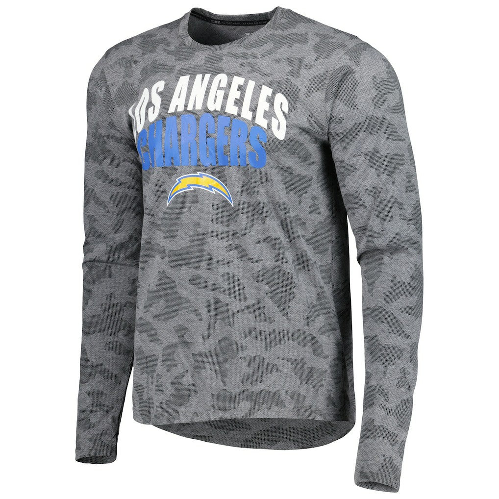 Los Angeles Chargers MSX by Michael Strahan Performance Camo Long Sleeve T-Shirt - Black for sale