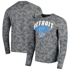 Detroit Lions MSX by Michael Strahan Performance Camo Long Sleeve T-Shirt - Black on sale
