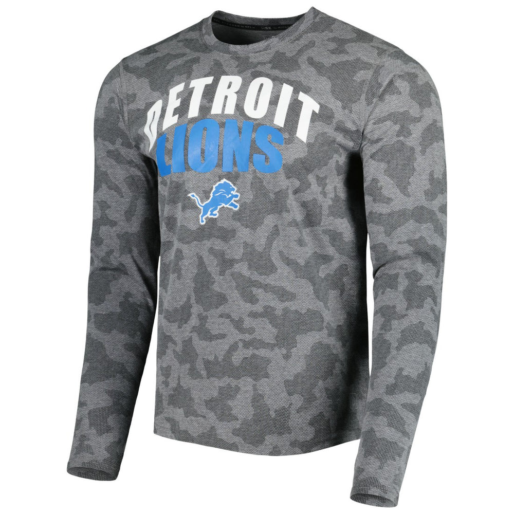 Detroit Lions MSX by Michael Strahan Performance Camo Long Sleeve T-Shirt - Black on sale