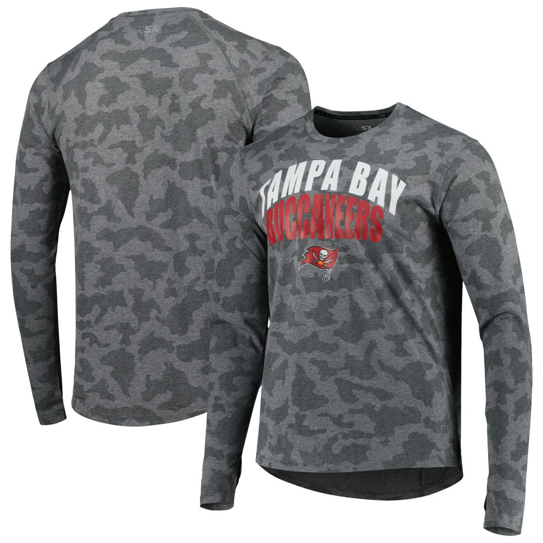 Tampa Bay Buccaneers MSX by Michael Strahan Performance Camo Long Sleeve T-Shirt - Gray on sale