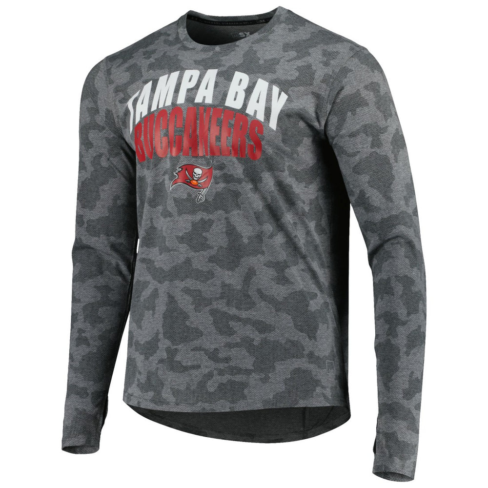 Tampa Bay Buccaneers MSX by Michael Strahan Performance Camo Long Sleeve T-Shirt - Gray on sale