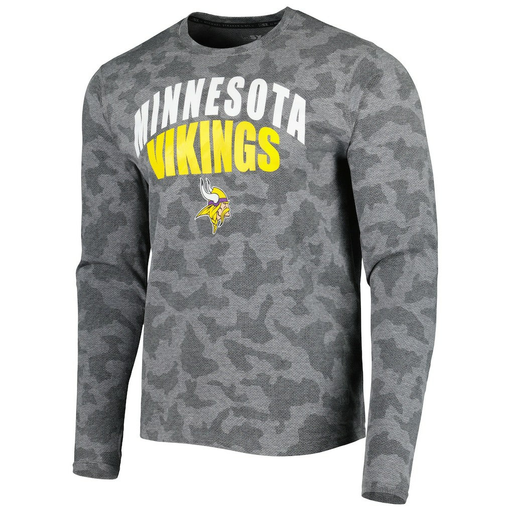 Minnesota Vikings MSX by Michael Strahan Performance Camo Long Sleeve T-Shirt - Black outlet