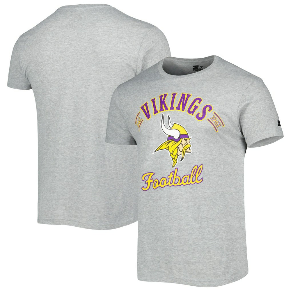 Minnesota Vikings Starter Prime Time T-Shirt - Heathered Gray for sale