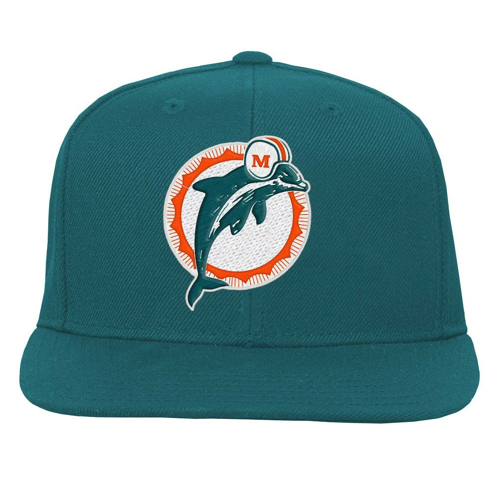 Miami Dolphins Youth Gridiron Classics Ground Snapback Hat - Aqua cheap
