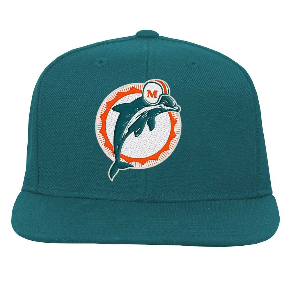 Miami Dolphins Youth Gridiron Classics Ground Snapback Hat - Aqua cheap
