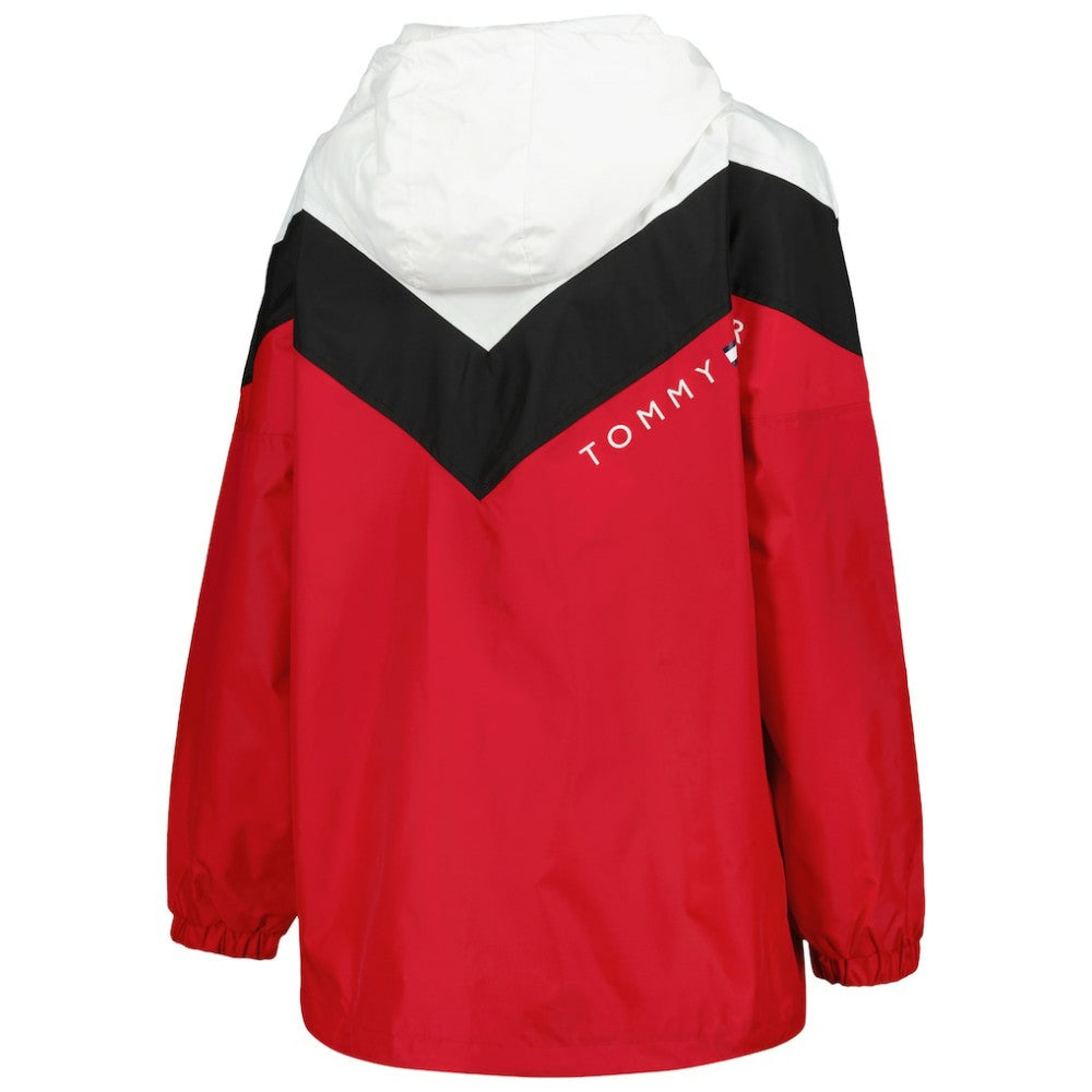 Chicago Blackhawks Tommy Hilfiger Women's Staci Half-Zip Windbreaker Jacket Black/Red