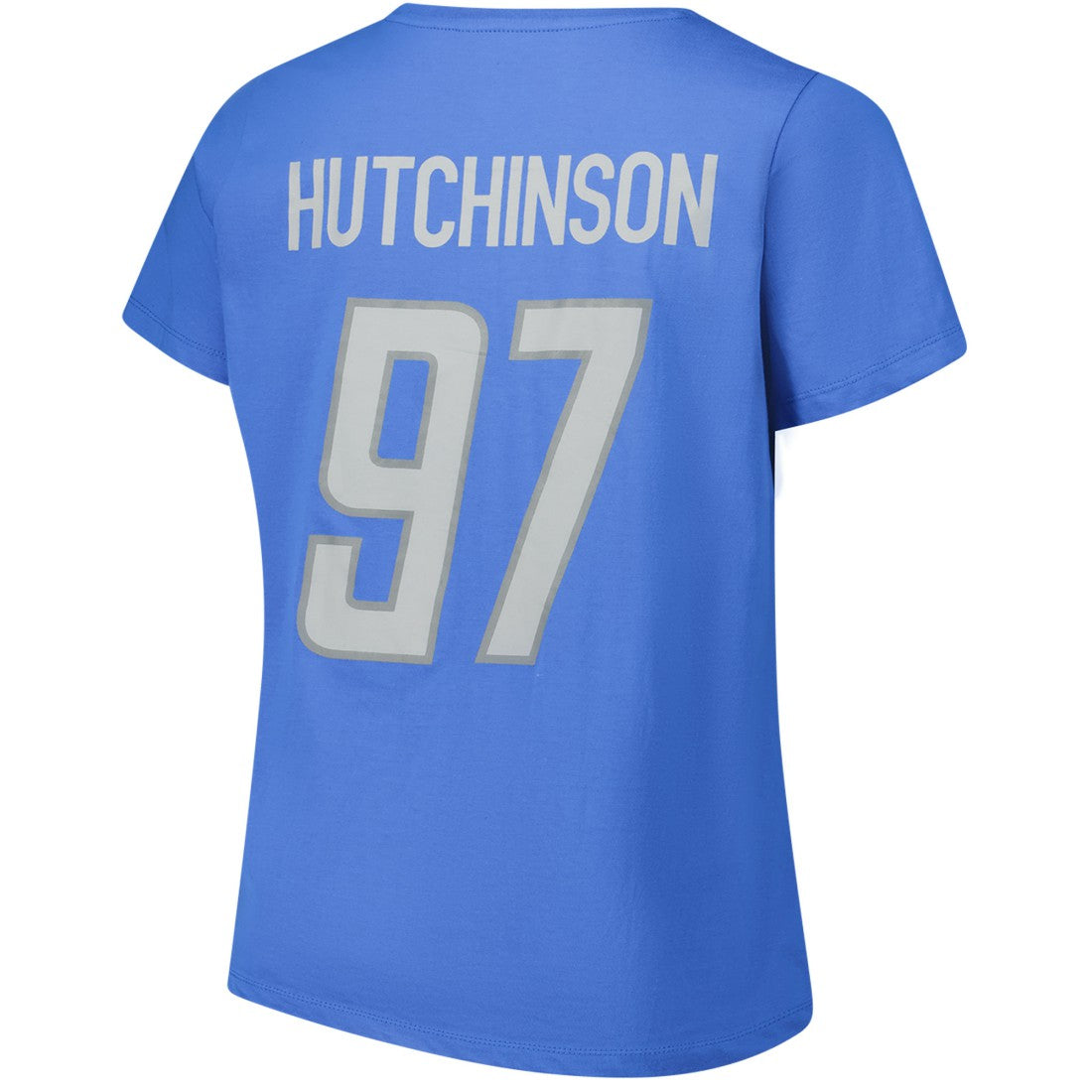 Aidan Hutchinson Detroit Lions Women's Plus Size Fair Catch Name & Number Scoop Neck T-Shirt - Blue for sale