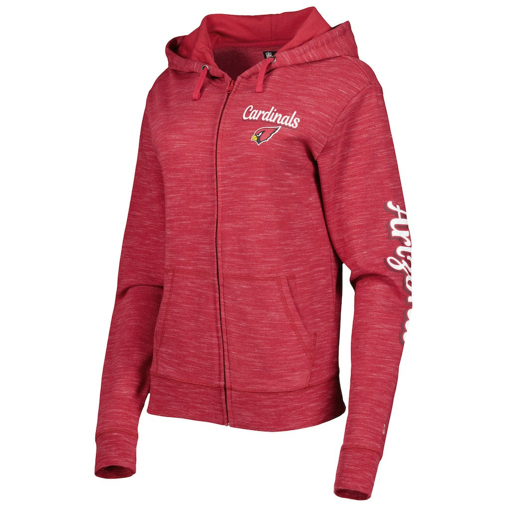 Arizona Cardinals New Era Women's Reverse Full-Zip Hoodie - Cardinal sale