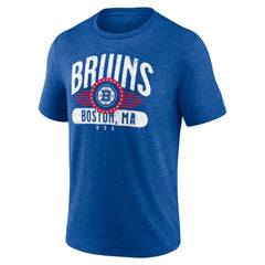 Boston Bruins Badge of Honor Tri-Blend T-Shirt Royal