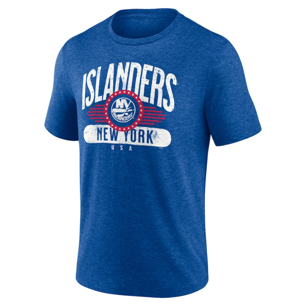 New York Islanders Badge of Honor Tri-Blend T-Shirt Royal