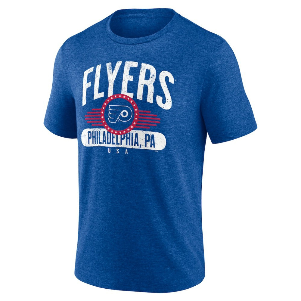 Philadelphia Flyers Badge of Honor Tri-Blend T-Shirt Royal