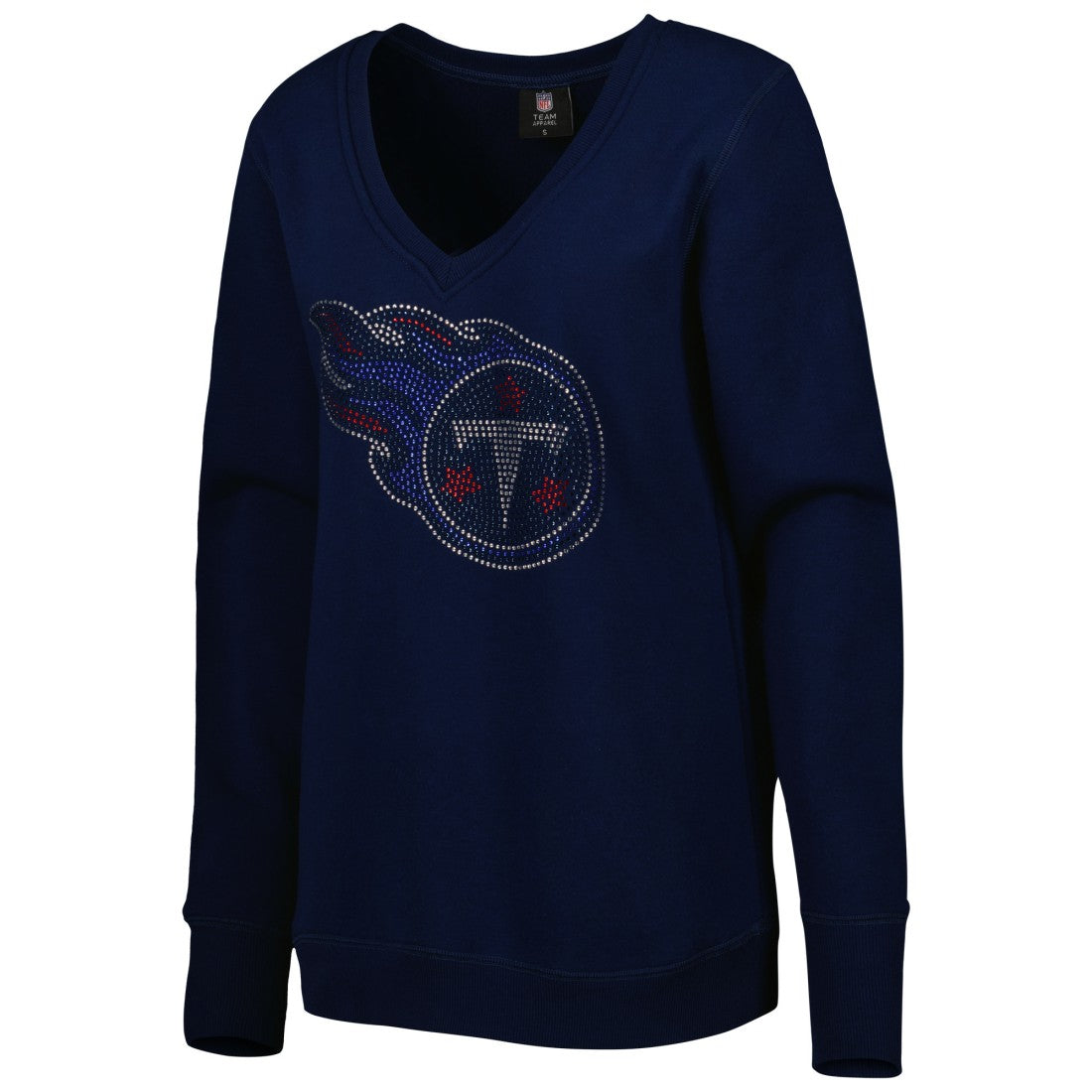 Tennessee Titans Cuce Women's Deep V-Neck Pullover Sweatshirt - Navy online
