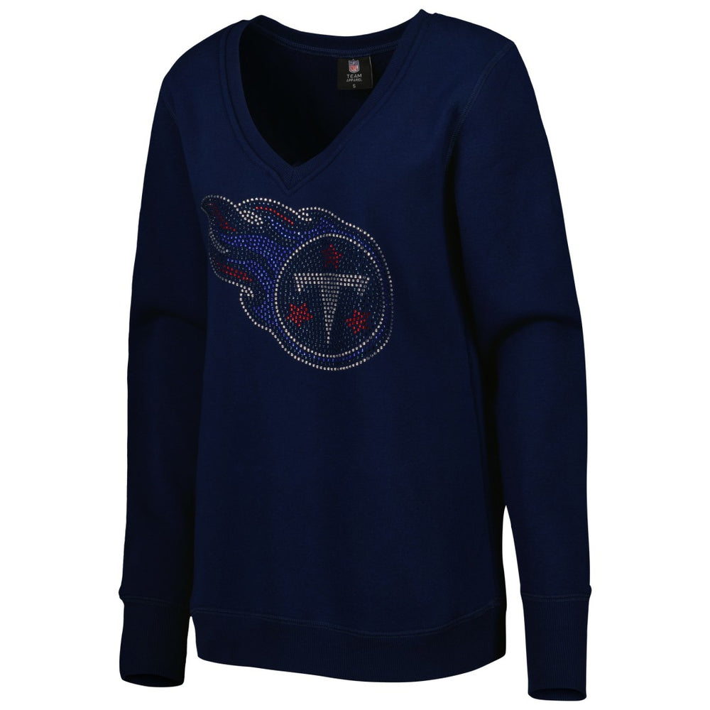 Tennessee Titans Cuce Women's Deep V-Neck Pullover Sweatshirt - Navy online