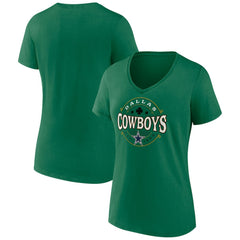 Dallas Cowboys Women's Lucky Celtic V-Neck T-Shirt - Green discount