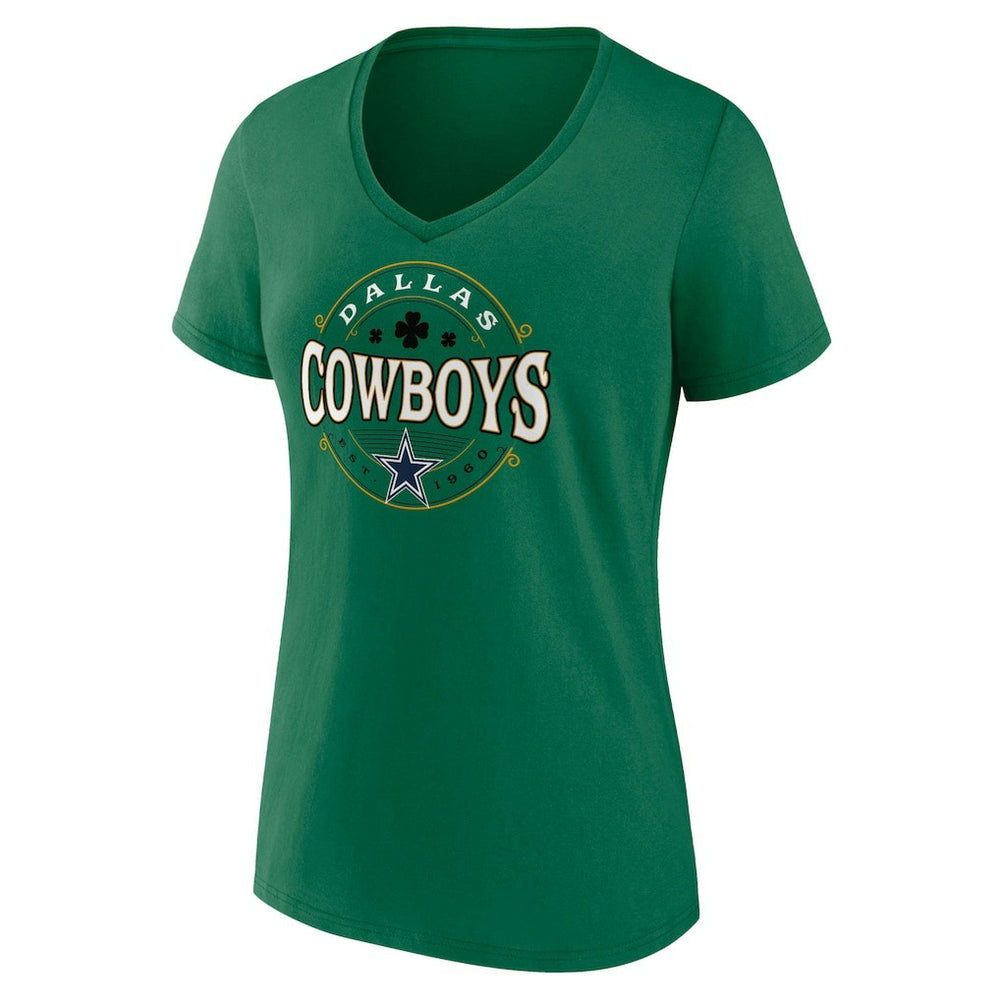 Dallas Cowboys Women's Lucky Celtic V-Neck T-Shirt - Green discount