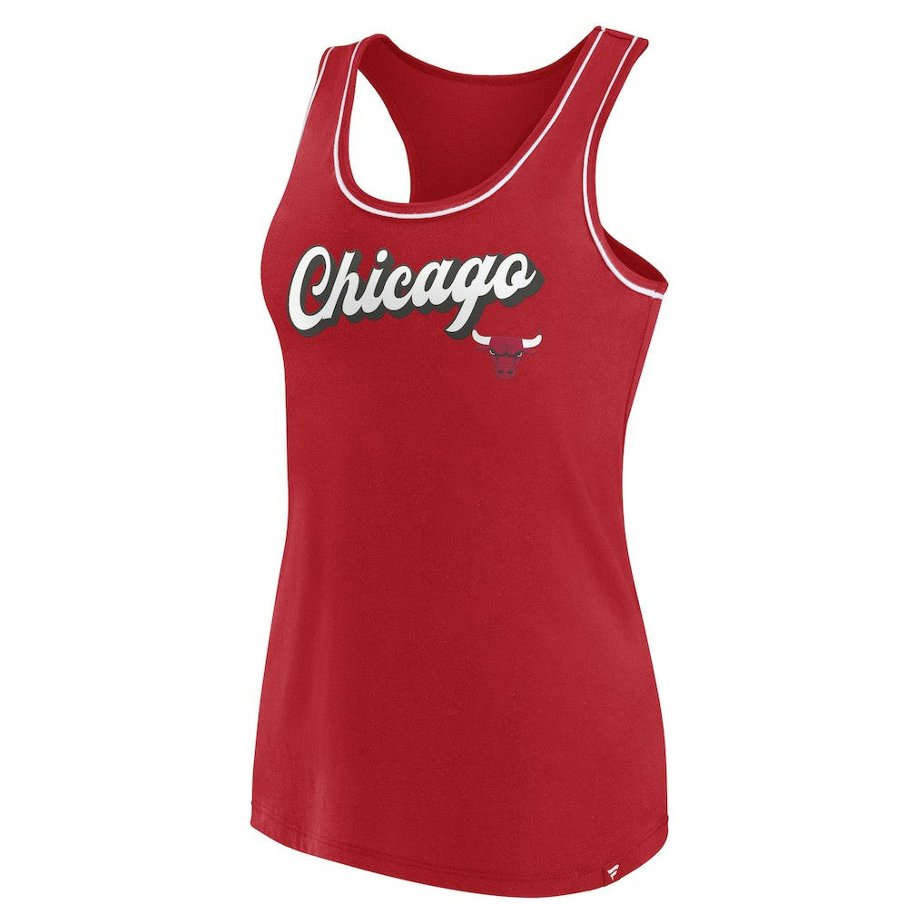 Chicago Bulls Women's Wordmark Logo Racerback Tank Top sale - Red | Fanatics outlet