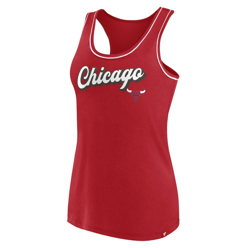 Chicago Bulls Women's Wordmark Logo Racerback Tank Top sale - Red | Fanatics outlet