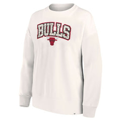 Chicago Bulls Women's Tonal Leopard Pullover Sweatshirt - White | Fanatics for sale