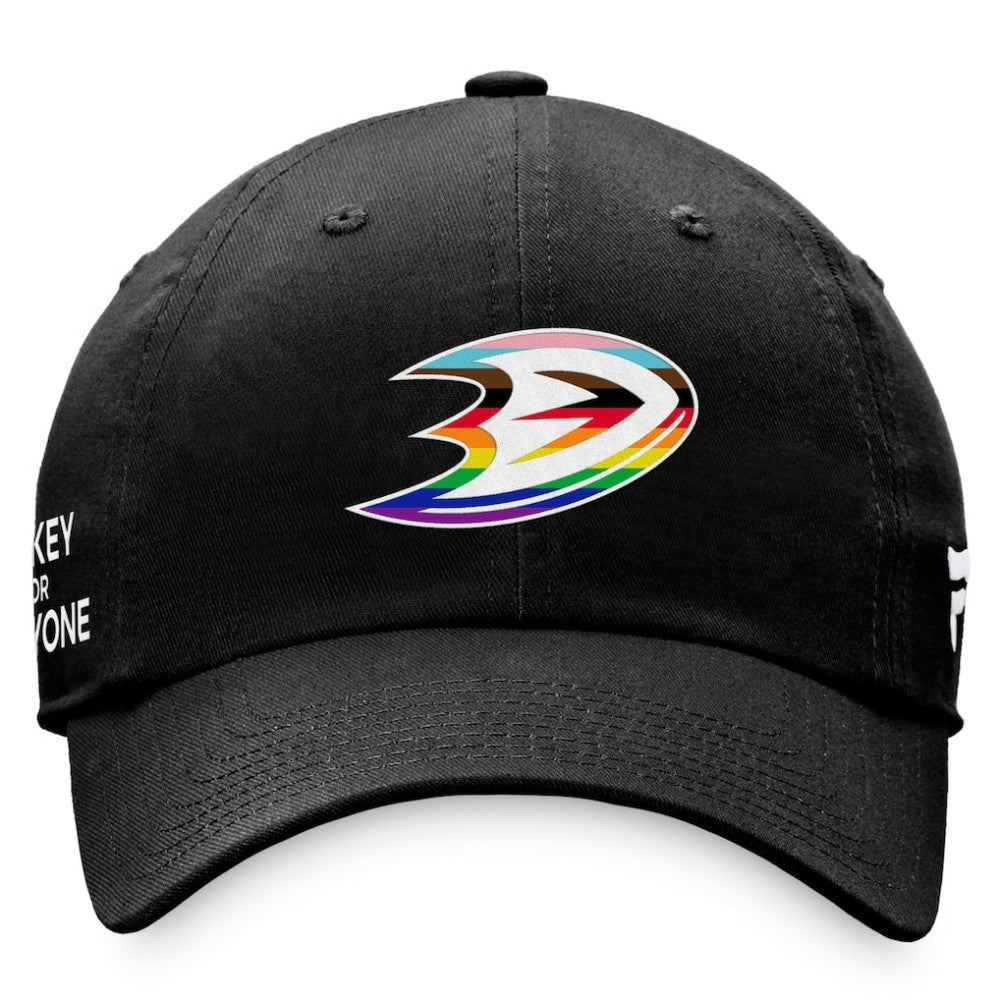 Anaheim Ducks Fanatics Team Logo Pride Adjustable Hat Black