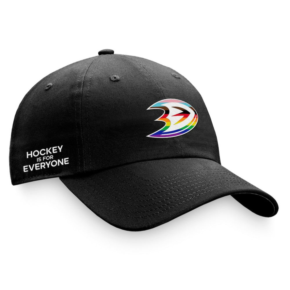Anaheim Ducks Fanatics Team Logo Pride Adjustable Hat Black