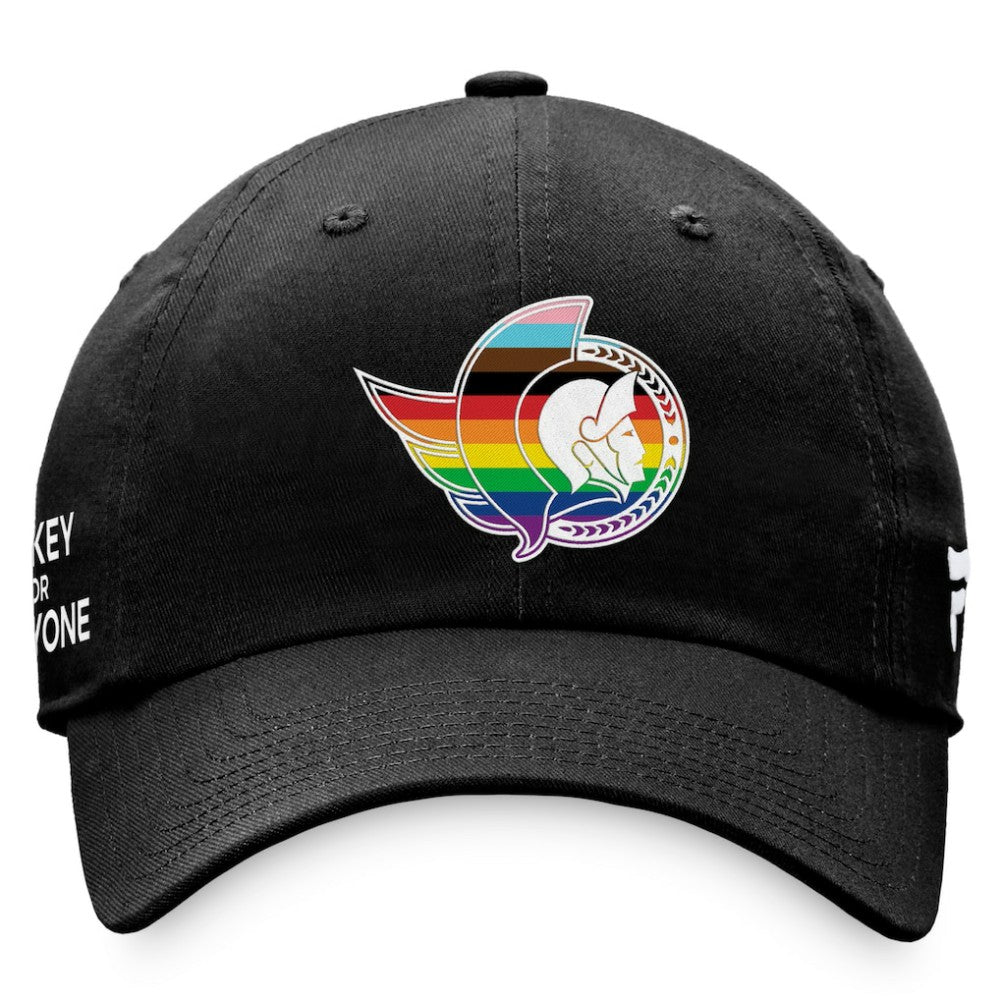 Ottawa Senators Fanatics Team Logo Pride Adjustable Hat Black