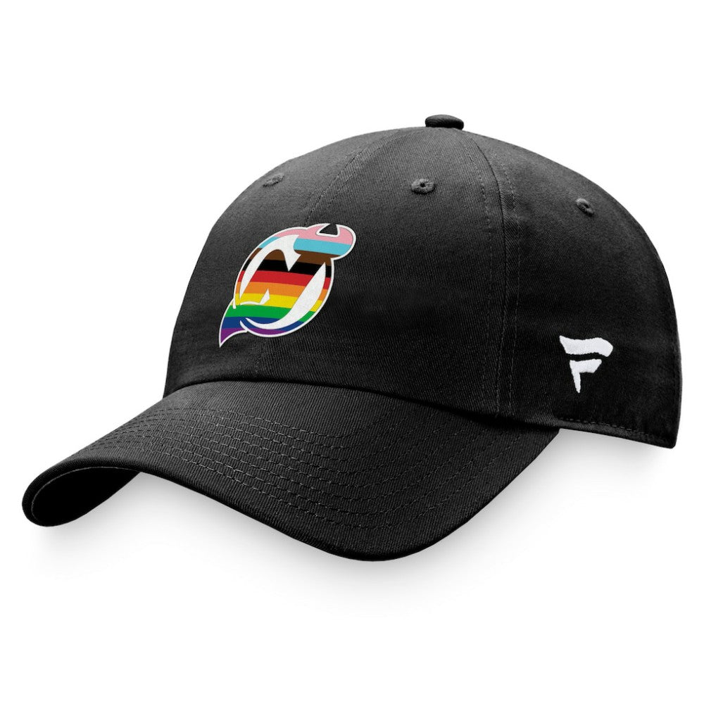 New Jersey Devils Fanatics Team Logo Pride Adjustable Hat Black