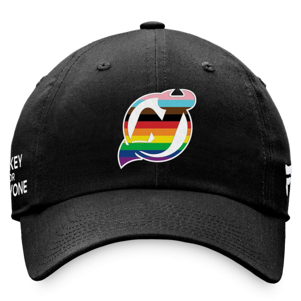 New Jersey Devils Fanatics Team Logo Pride Adjustable Hat Black