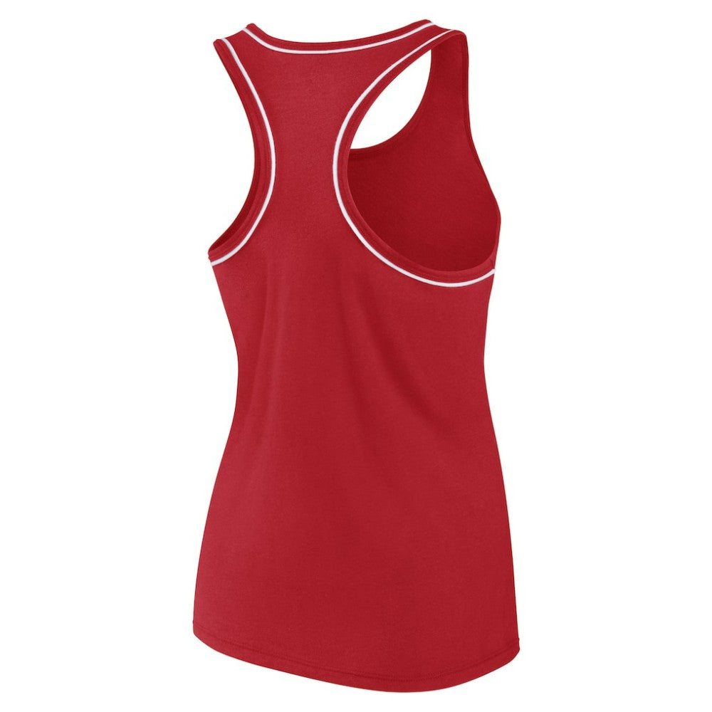 Washington Capitals Fanatics Women's Wordmark Logo Racerback Scoop Neck Tank Top Red