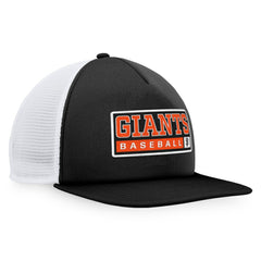 San Francisco Giants Majestic Foam Trucker Snapback Hat - Black/White
