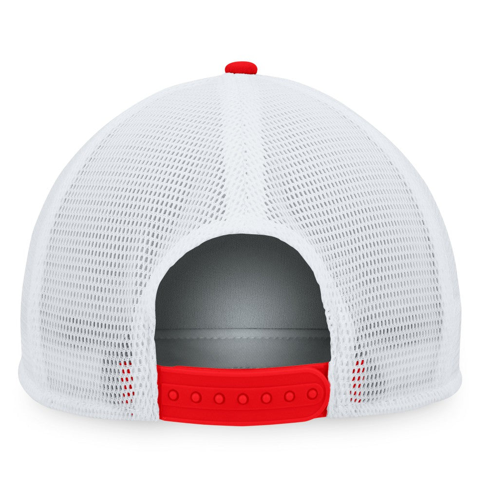 Los Angeles Angels Majestic Foam Trucker Snapback Hat - Red/White