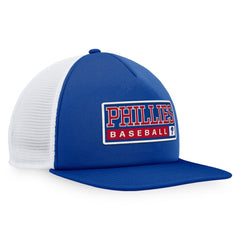 Philadelphia Phillies Majestic Foam Trucker Snapback Hat - Royal/White