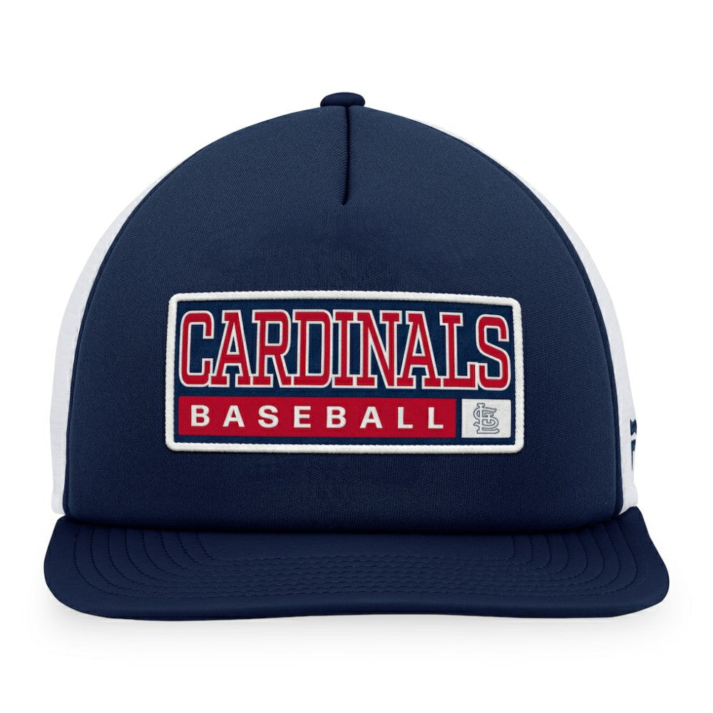St. Louis Cardinals Majestic Foam Trucker Snapback Hat - Navy/White