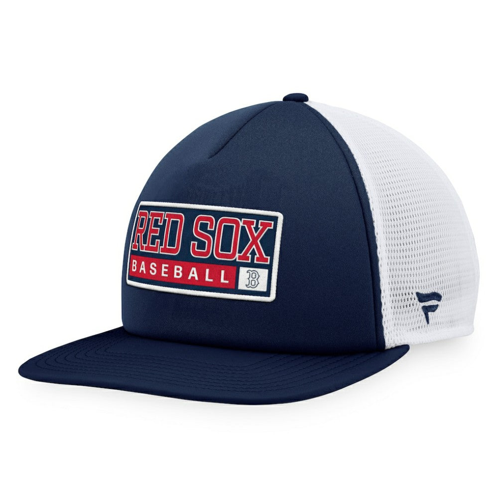 Boston Red Sox Majestic Foam Trucker Snapback Hat - Navy/White