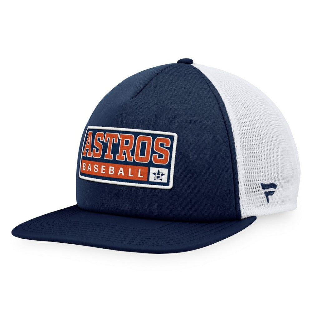 Houston Astros Majestic Foam Trucker Snapback Hat - Navy/White