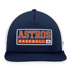 Houston Astros Majestic Foam Trucker Snapback Hat - Navy/White