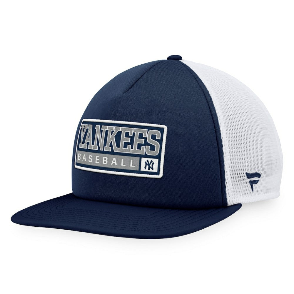 New York Yankees Majestic Foam Trucker Snapback Hat - Navy/White
