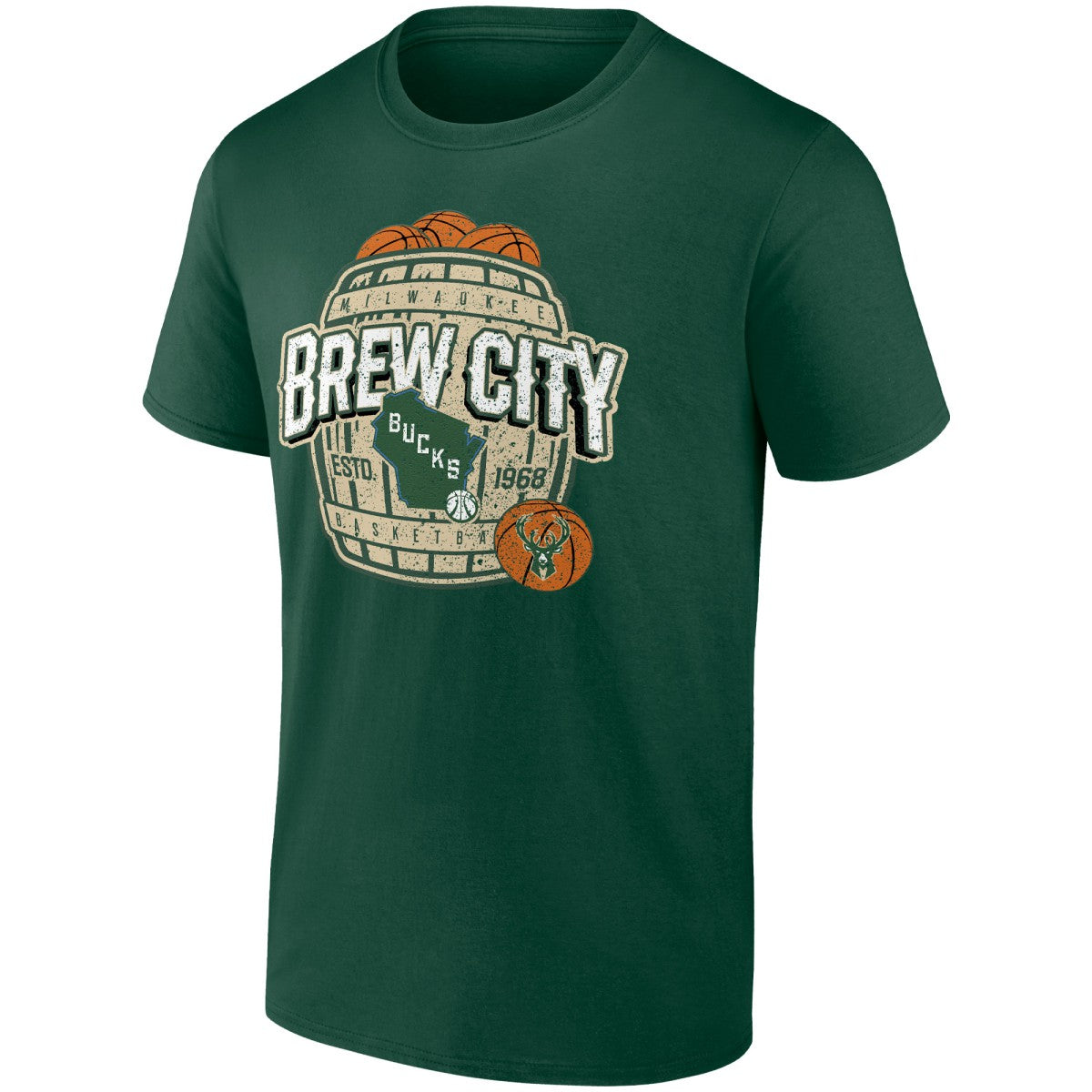 Milwaukee Bucks Brew City Hometown Collection T-Shirt - Hunter Green | Fanatics for sale
