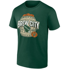 Milwaukee Bucks Brew City Hometown Collection T-Shirt - Hunter Green | Fanatics for sale