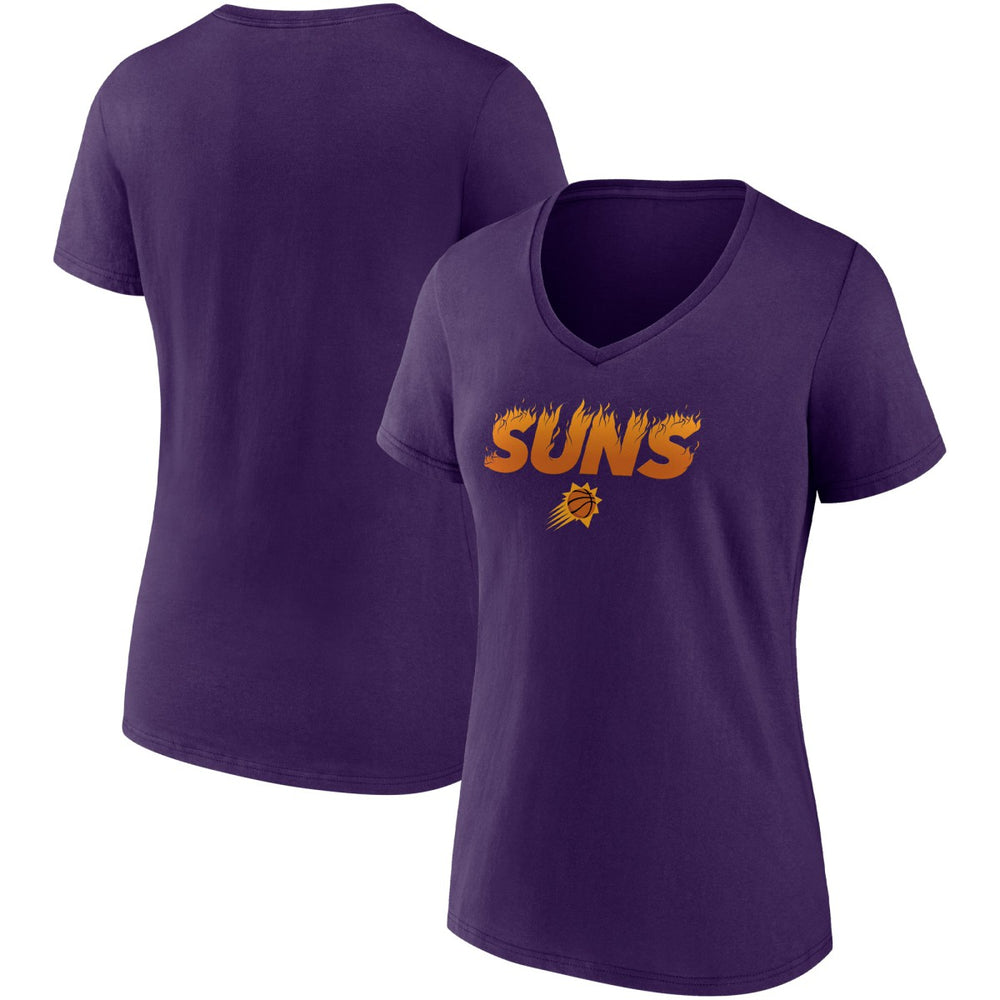 Phoenix Suns Women's Hometown Collection On Fire V-Neck T-Shirt - Purple | Fanatics shop