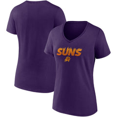 Phoenix Suns Women's Hometown Collection On Fire V-Neck T-Shirt - Purple | Fanatics shop
