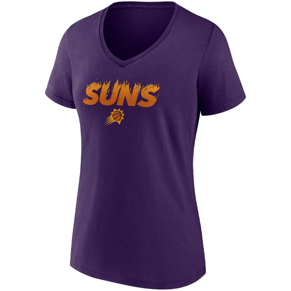 Phoenix Suns Women's Hometown Collection On Fire V-Neck T-Shirt - Purple | Fanatics shop