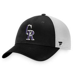 Colorado Rockies Cooperstown Collection Core Trucker Snapback Hat - Black/White
