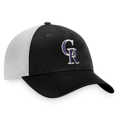 Colorado Rockies Cooperstown Collection Core Trucker Snapback Hat - Black/White