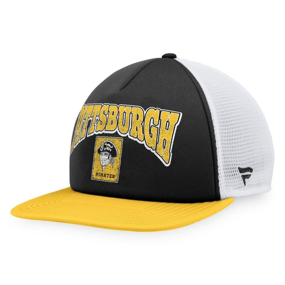 Pittsburgh Pirates Heritage Foam Front Trucker Snapback Hat - Black/Gold
