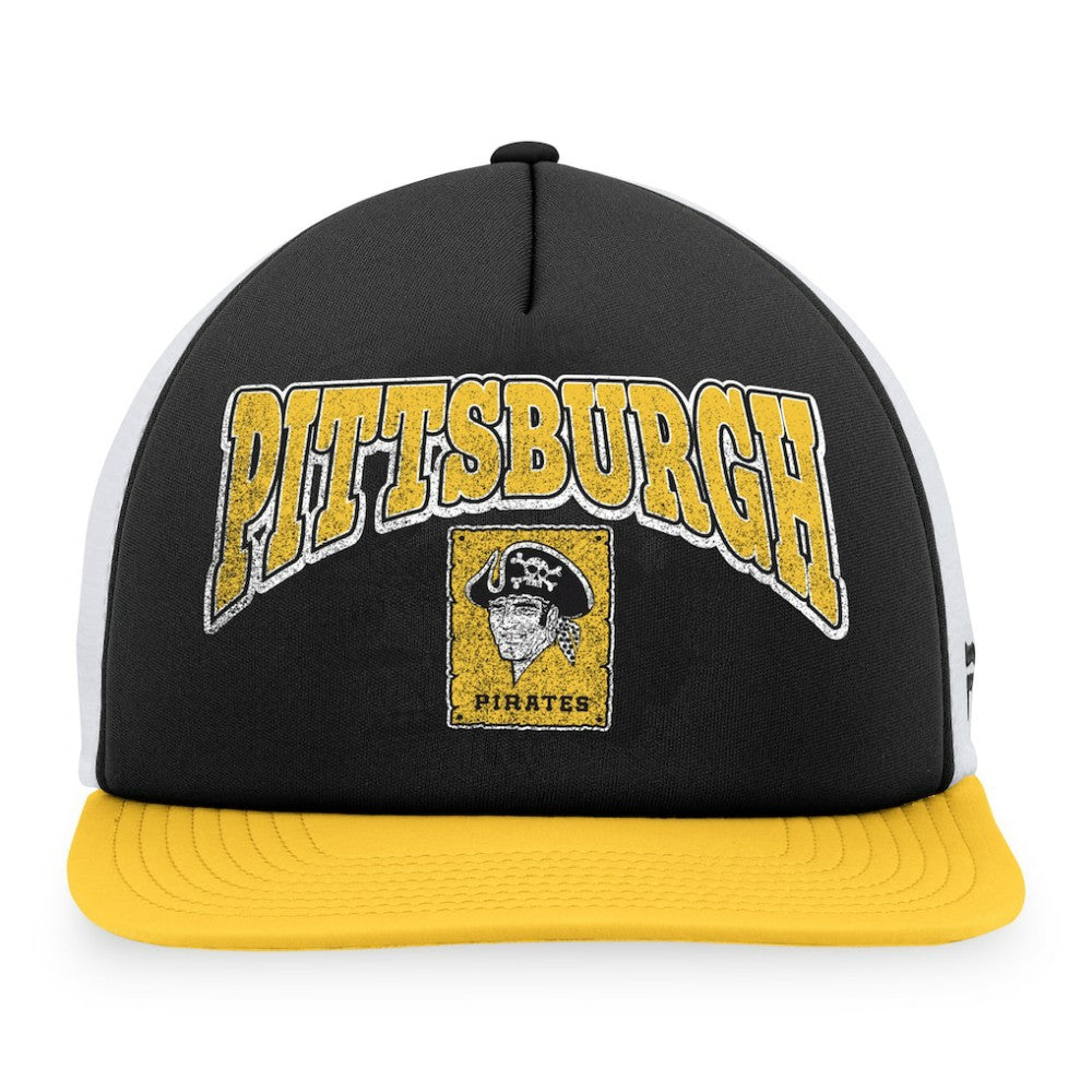 Pittsburgh Pirates Heritage Foam Front Trucker Snapback Hat - Black/Gold