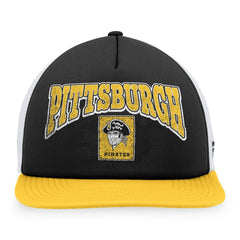 Pittsburgh Pirates Heritage Foam Front Trucker Snapback Hat - Black/Gold