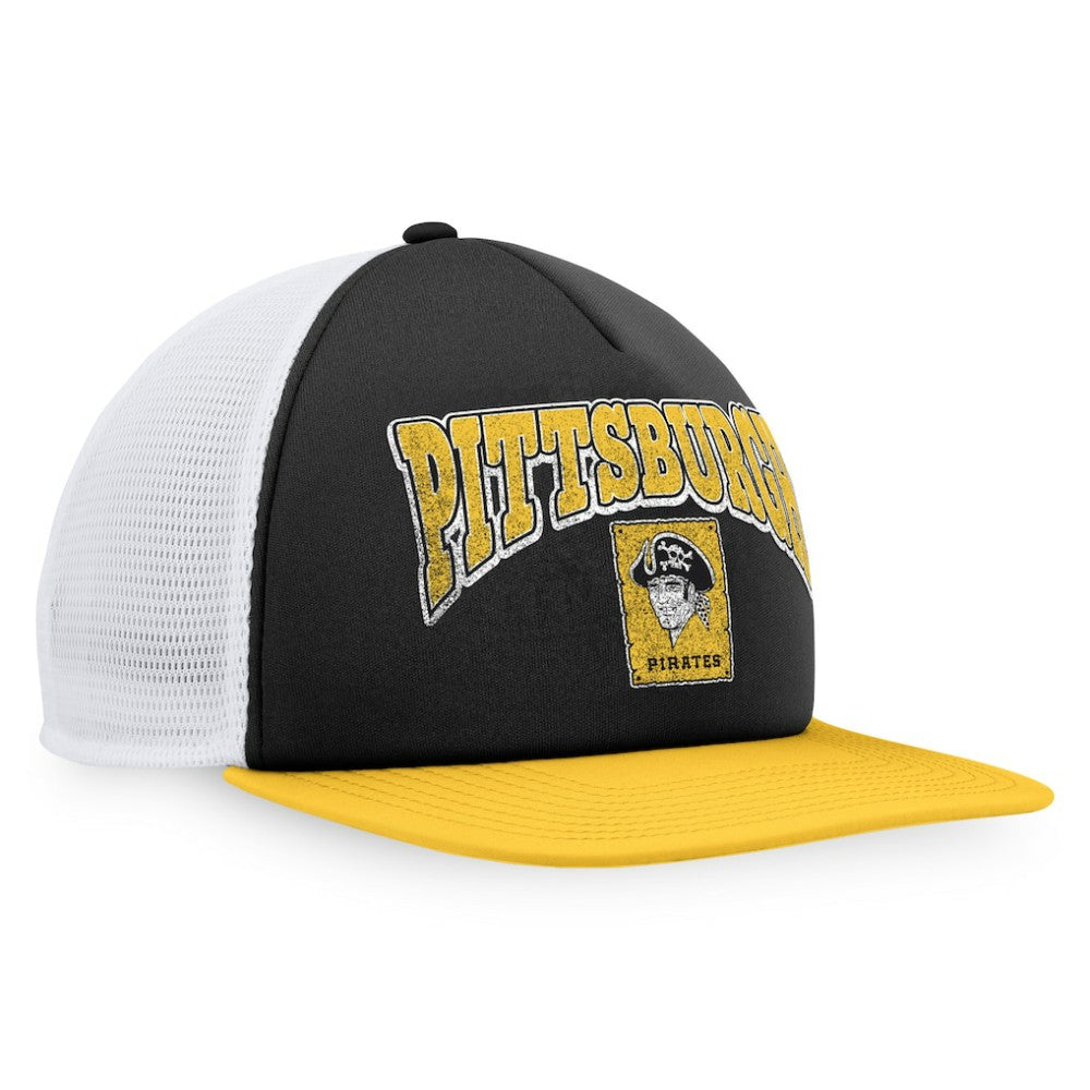 Pittsburgh Pirates Heritage Foam Front Trucker Snapback Hat - Black/Gold