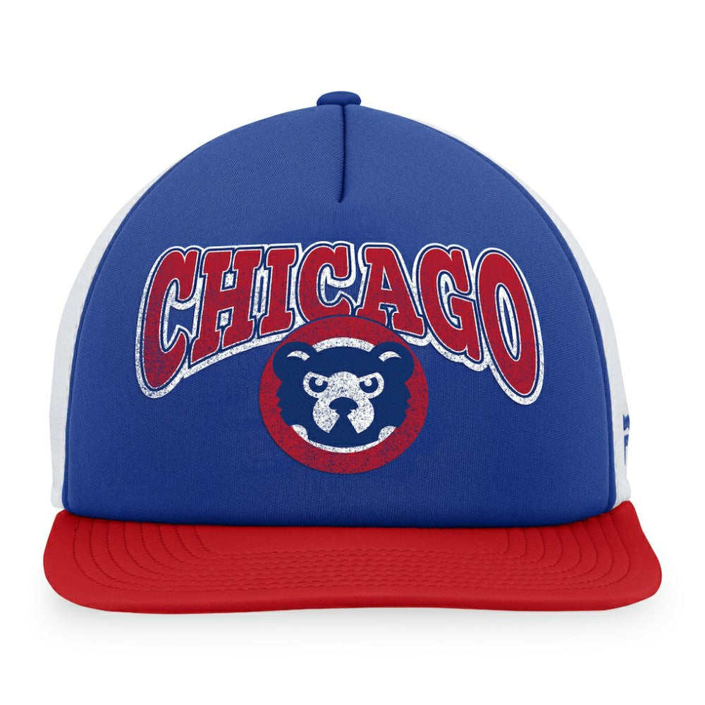 Chicago Cubs Heritage Foam Front Trucker Snapback Hat - Royal/Red