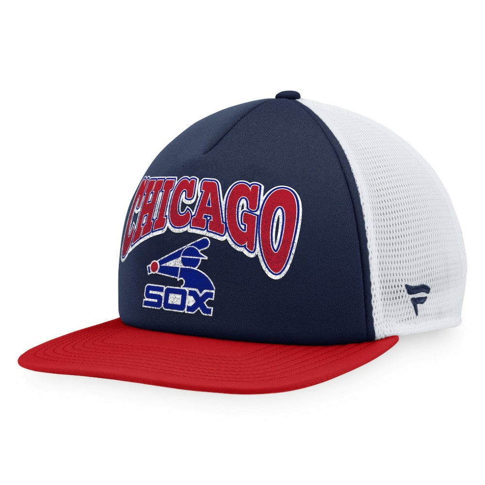 Chicago White Sox Heritage Foam Front Trucker Snapback Hat - Navy/Red