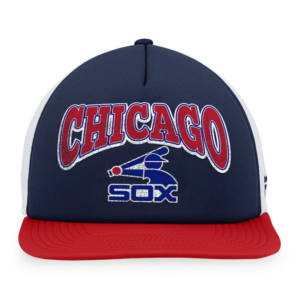 Chicago White Sox Heritage Foam Front Trucker Snapback Hat - Navy/Red